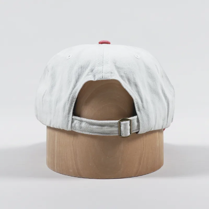 Butter Goods Equipment 6 Panel Cap White Red-3