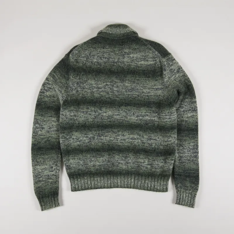 Norse Projects Erik Space Dye Knit Jacket Army Green-1