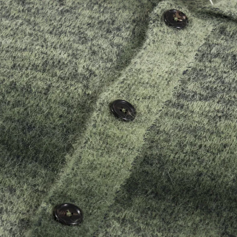 Norse Projects Erik Space Dye Knit Jacket Army Green-2