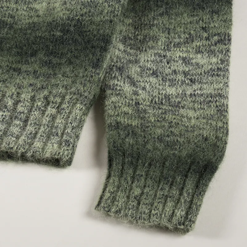 Norse Projects Erik Space Dye Knit Jacket Army Green-3