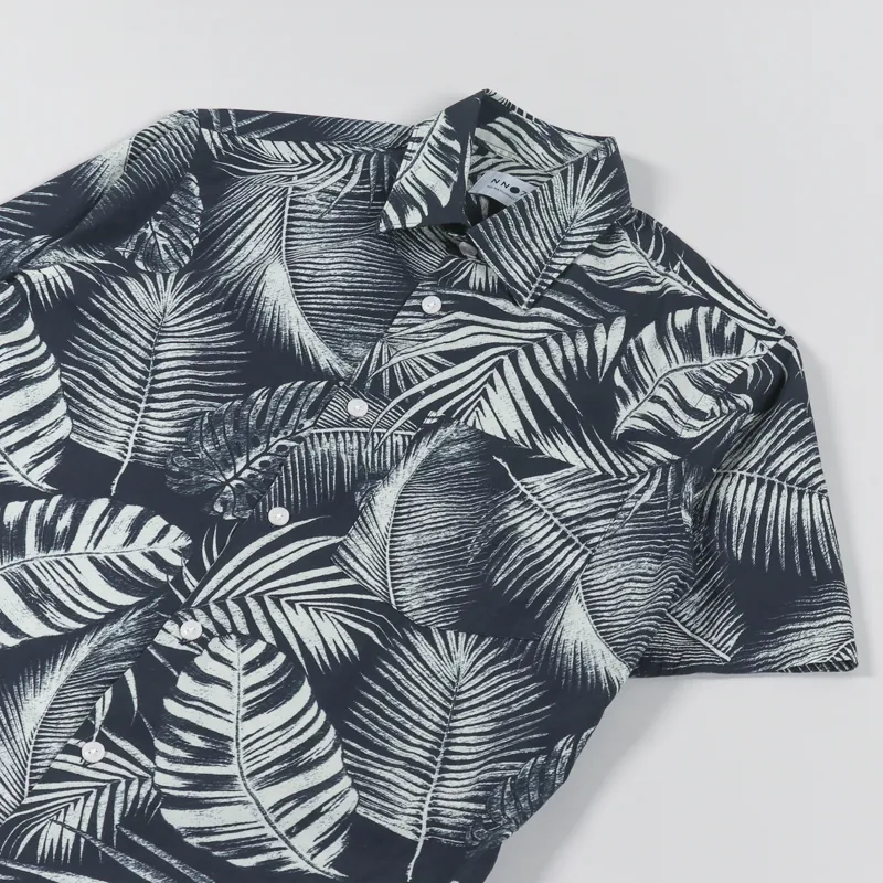 NN07 Errico Short Sleeve Shirt Navy Print-3