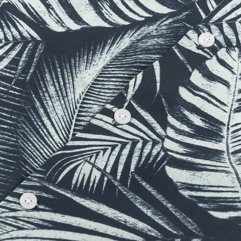 NN07 Errico Short Sleeve Shirt Navy Print-2