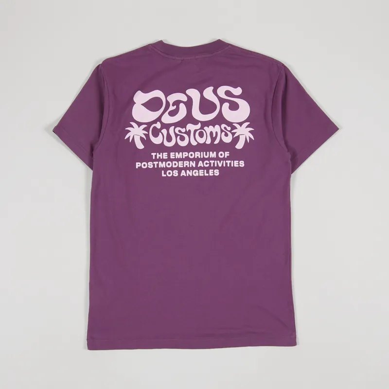 Deus Ex Machina Estrelar Recycled T Shirt Berry Plum