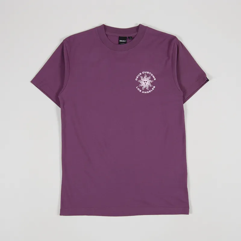 Deus Ex Machina Estrelar Recycled T Shirt Berry Plum-1