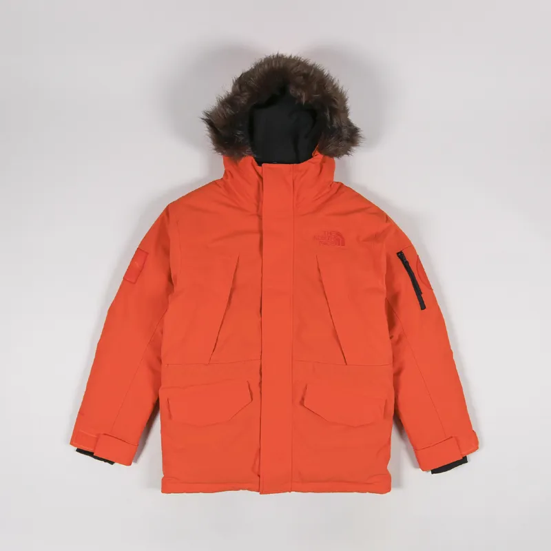 The North Face Mens Winter Expedition McMurdo Parka Red Orange