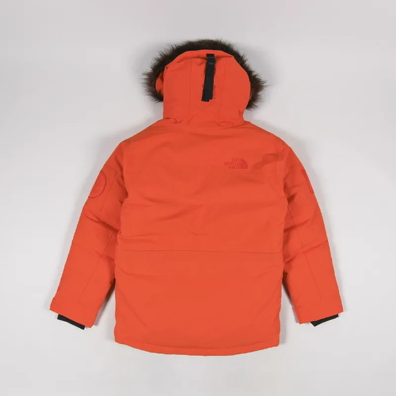 the north face parka orange