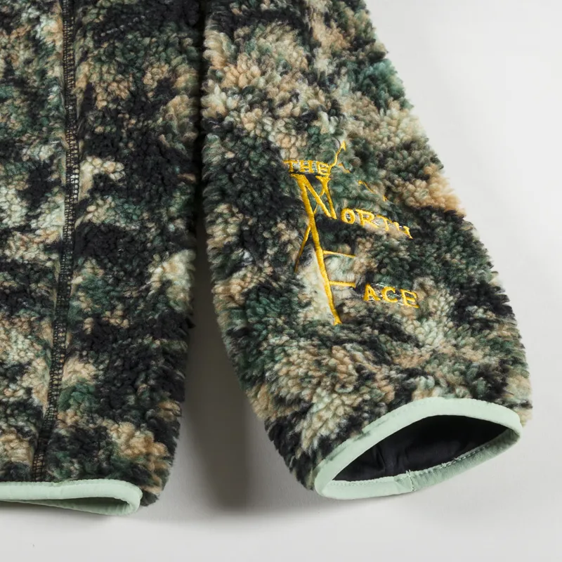 The North Face Extreme Pile Full Zip Fleece Jacket Misty Sage Fallen Leaves-9