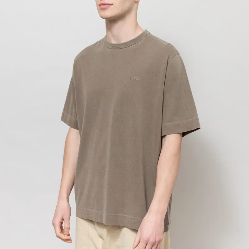 Foret Park Loose Fit T Shirt Stone Grey-1