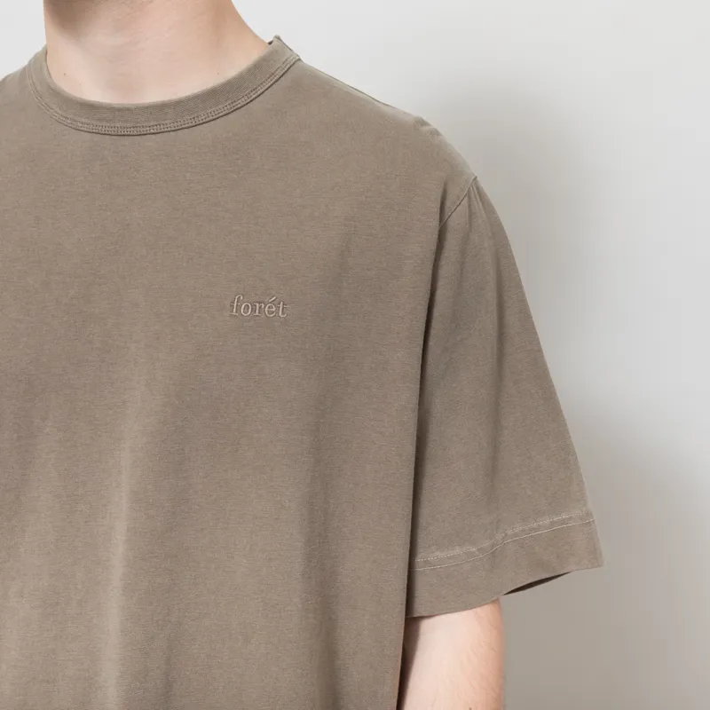 Foret Park Loose Fit T Shirt Stone Grey-3