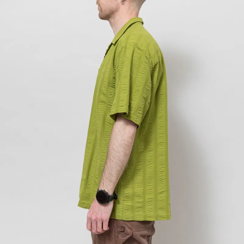 Foret Peer Jacquard Stripe Shirt Moss-2