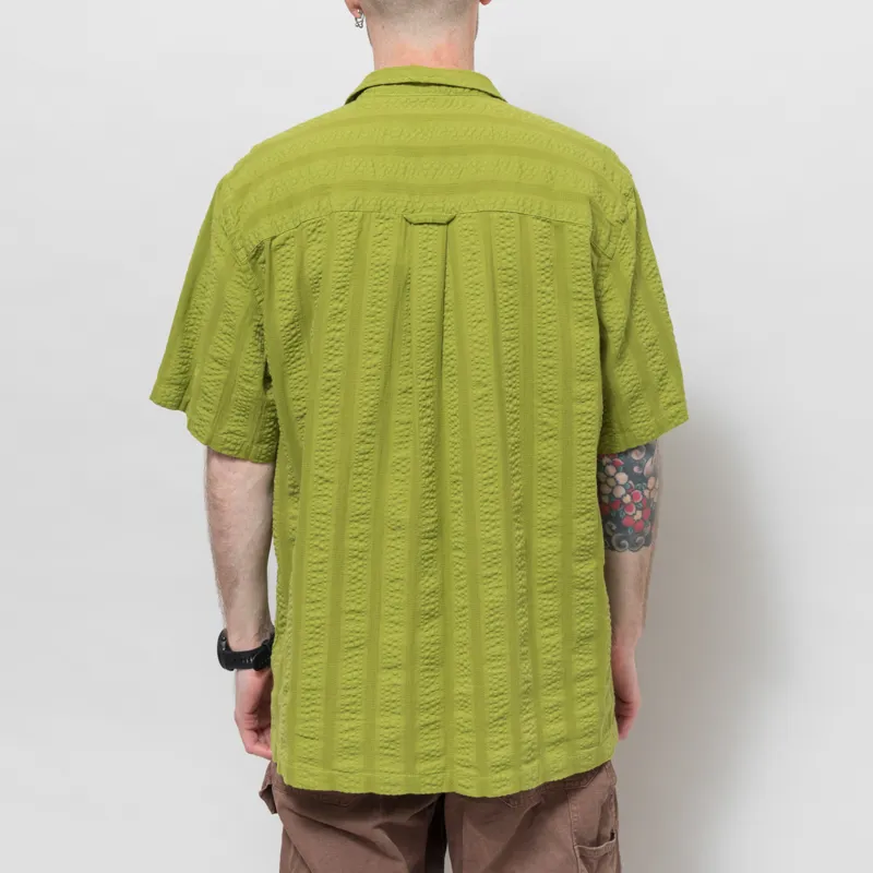 Foret Peer Jacquard Stripe Shirt Moss-3