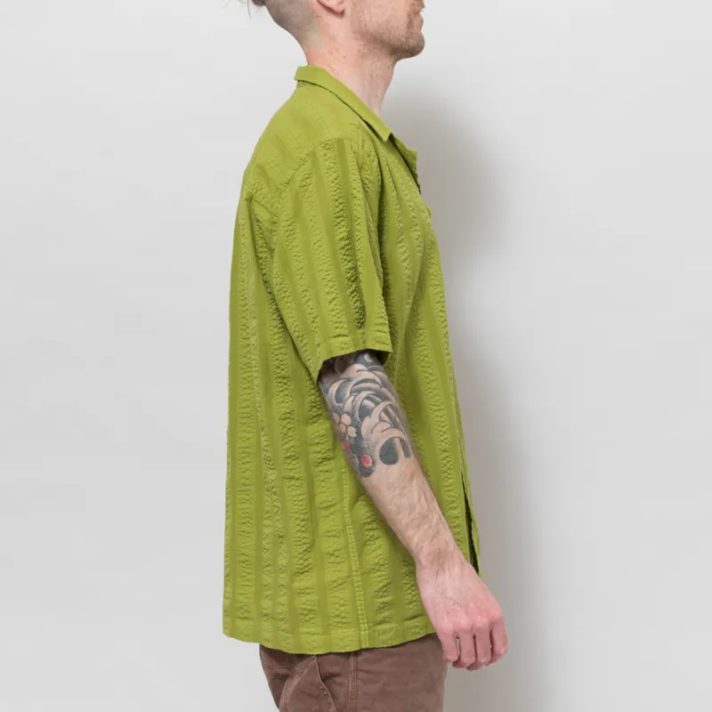 Foret Peer Jacquard Stripe Shirt Moss-4