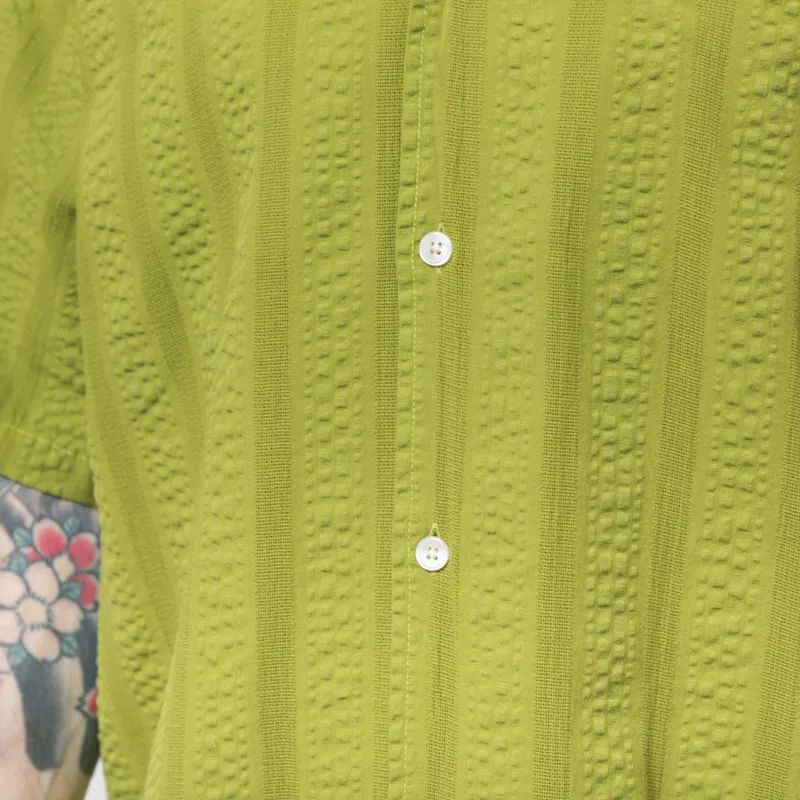 Foret Peer Jacquard Stripe Shirt Moss-7