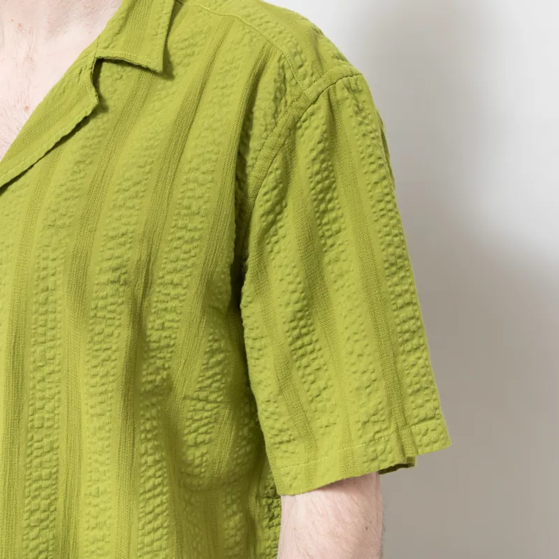 Foret Peer Jacquard Stripe Shirt Moss-5