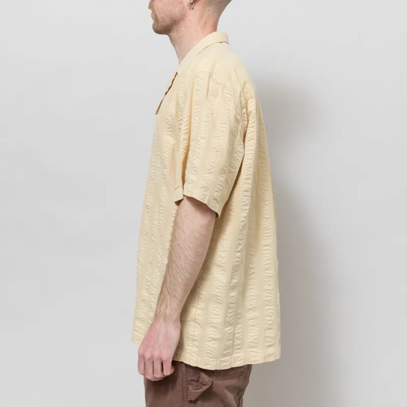 Foret Peer Jacquard Stripe Shirt Vintage Yellow-1