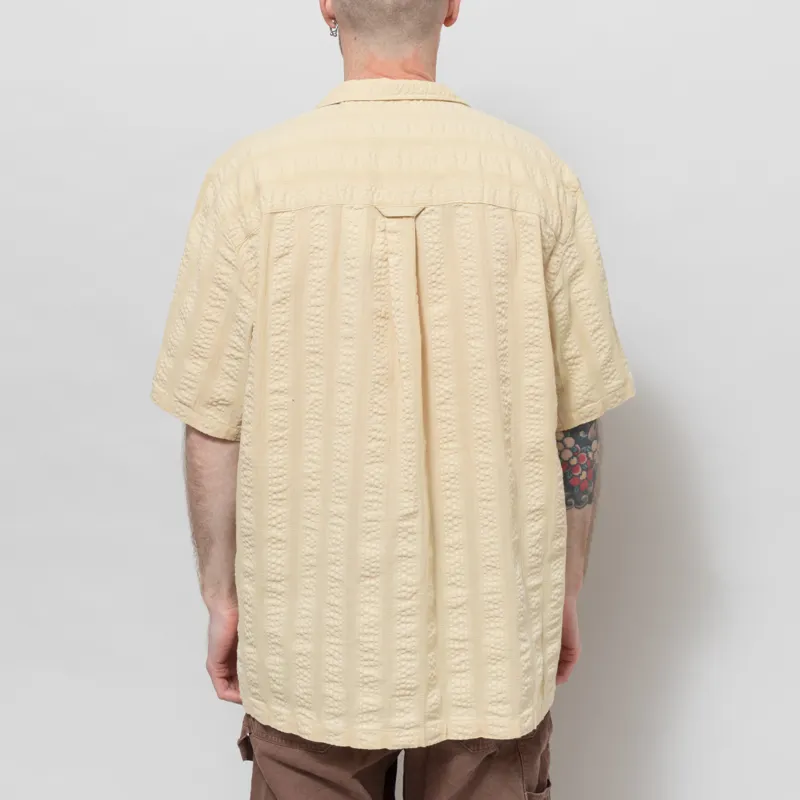 Foret Peer Jacquard Stripe Shirt Vintage Yellow-3