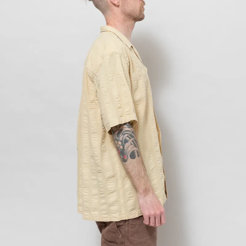 Foret Peer Jacquard Stripe Shirt Vintage Yellow-4