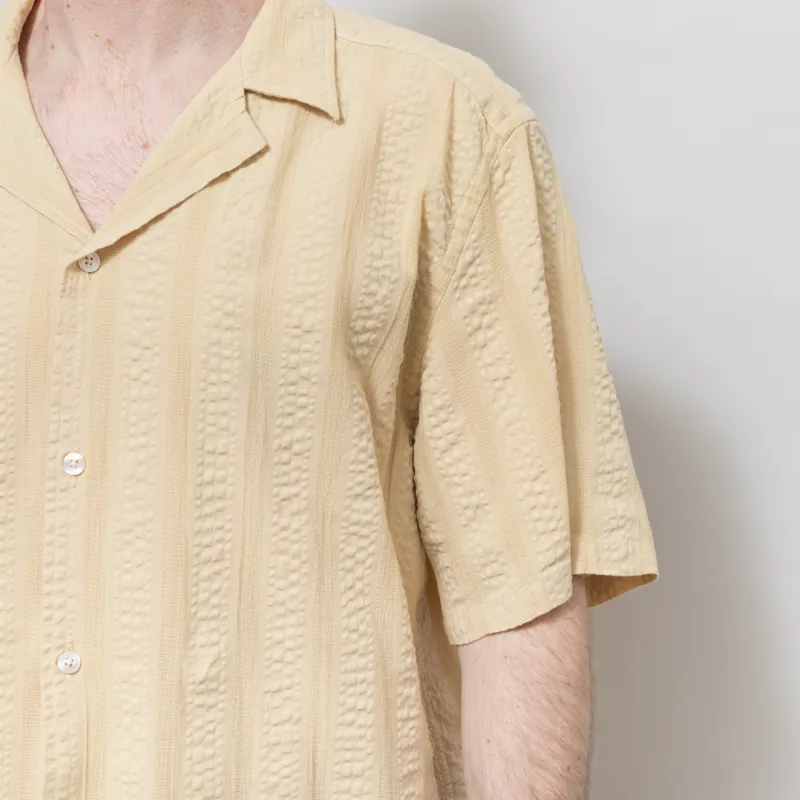 Foret Peer Jacquard Stripe Shirt Vintage Yellow-6