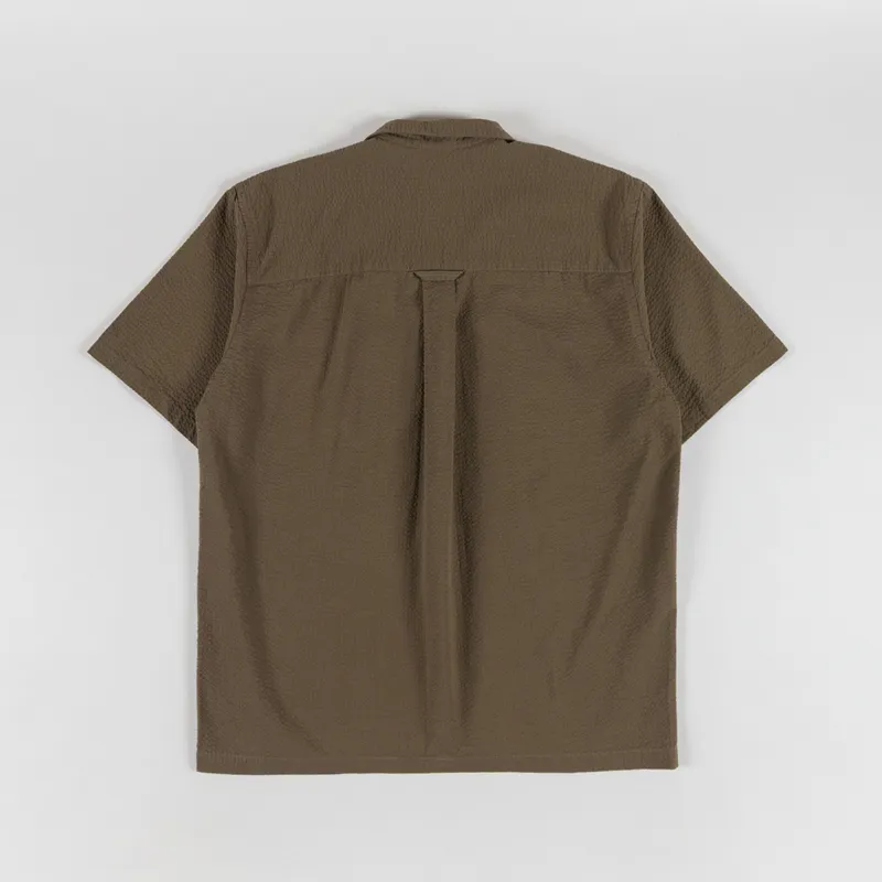 Foret Peer Seersucker Shirt Stone-1