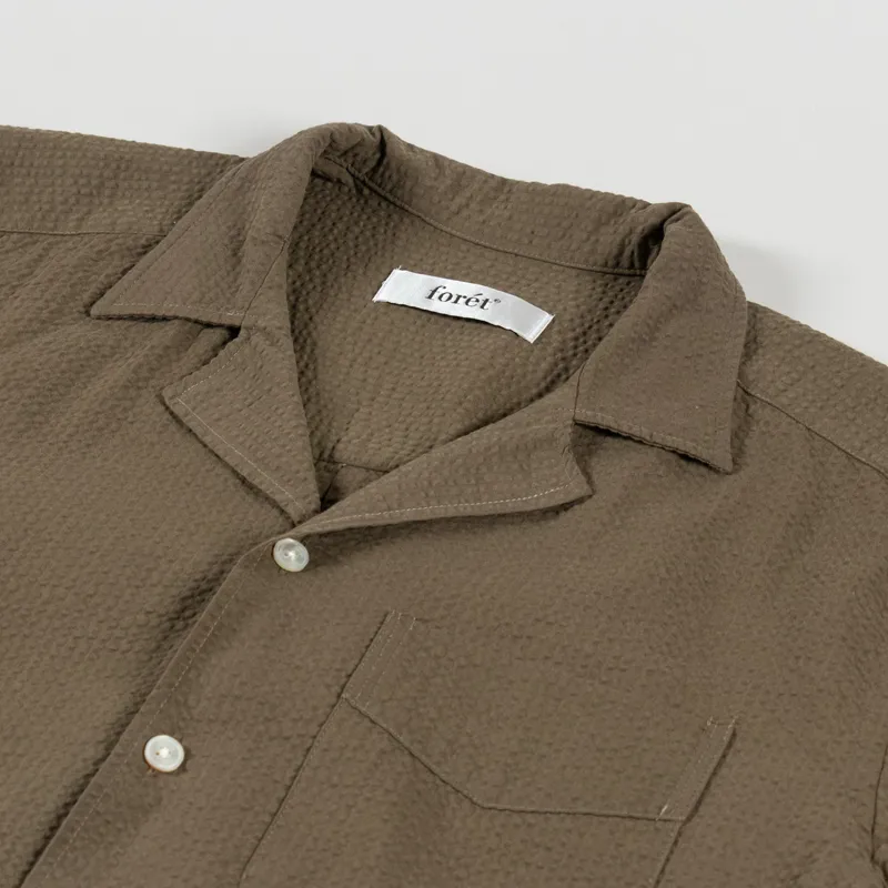 Foret Peer Seersucker Shirt Stone-4
