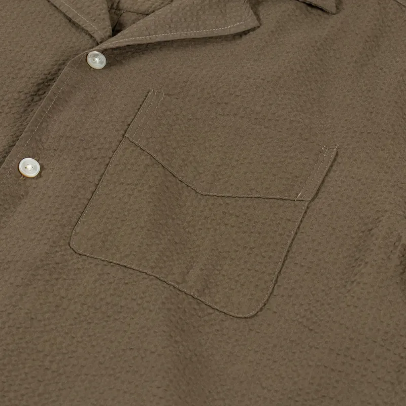 Foret Peer Seersucker Shirt Stone-5