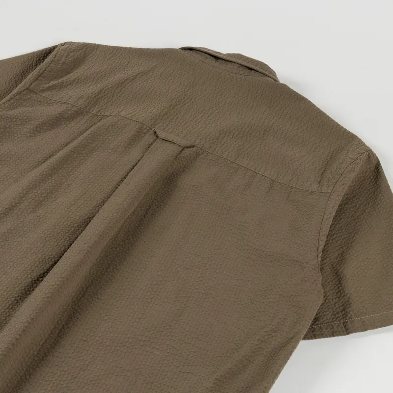 Foret Peer Seersucker Shirt Stone-3