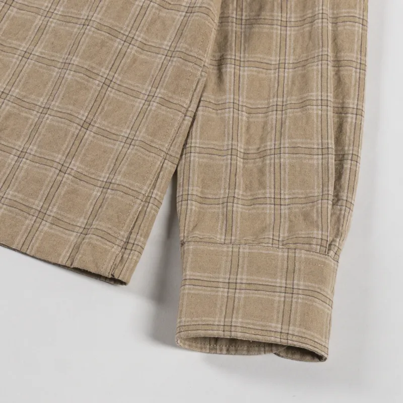 Foret Lunar Textured Overshirt Khaki Check-7