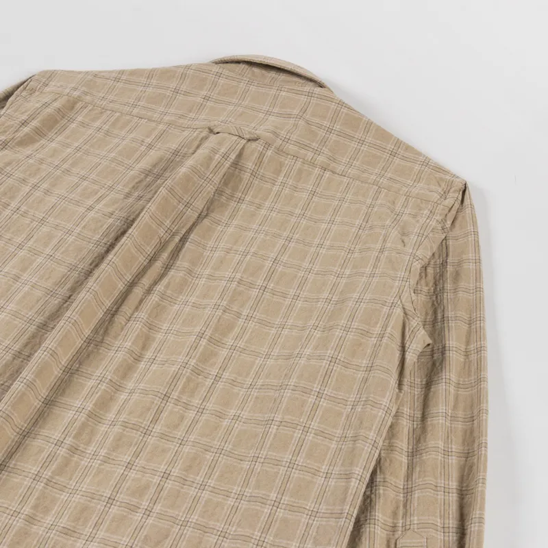 Foret Lunar Textured Overshirt Khaki Check-3