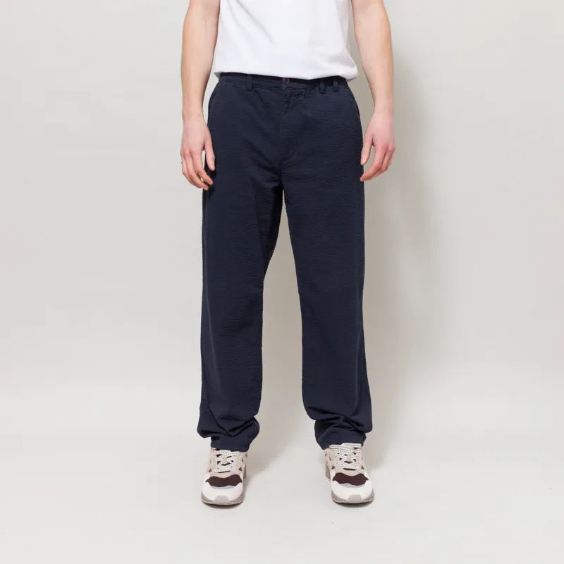 Foret Calm Seersucker Pants Navy