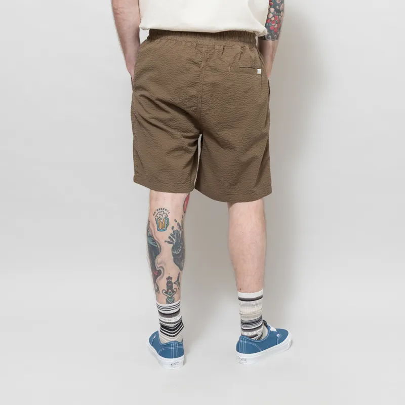 Foret Hush Seersucker Shorts Stone-2