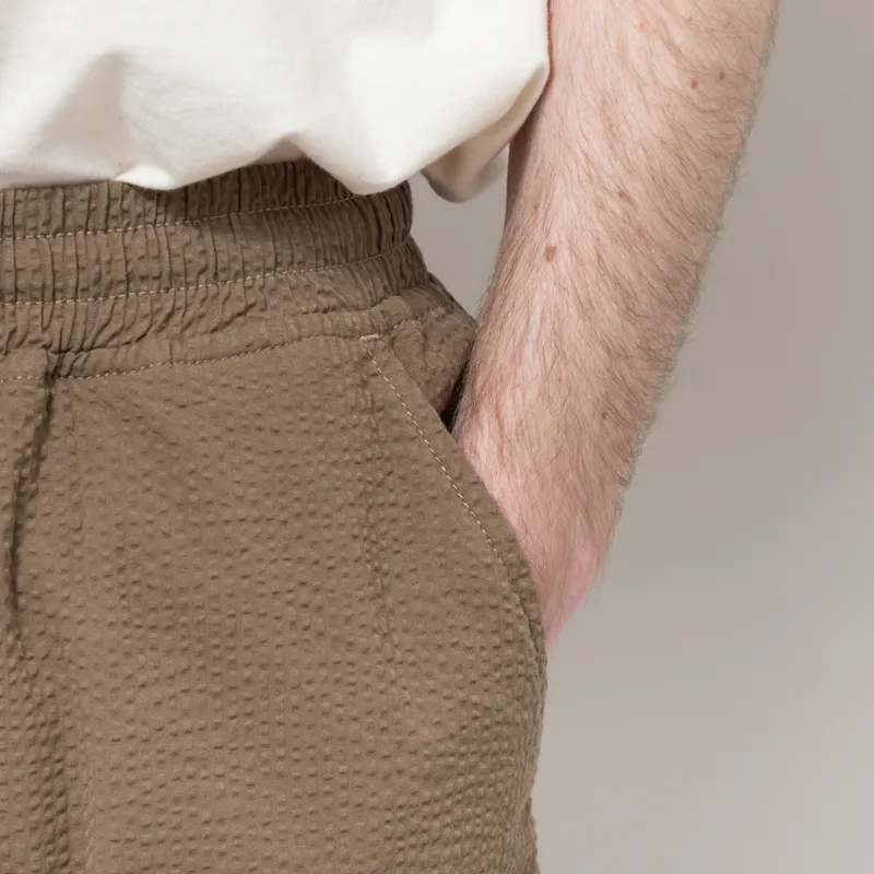 Foret Hush Seersucker Shorts Stone-6