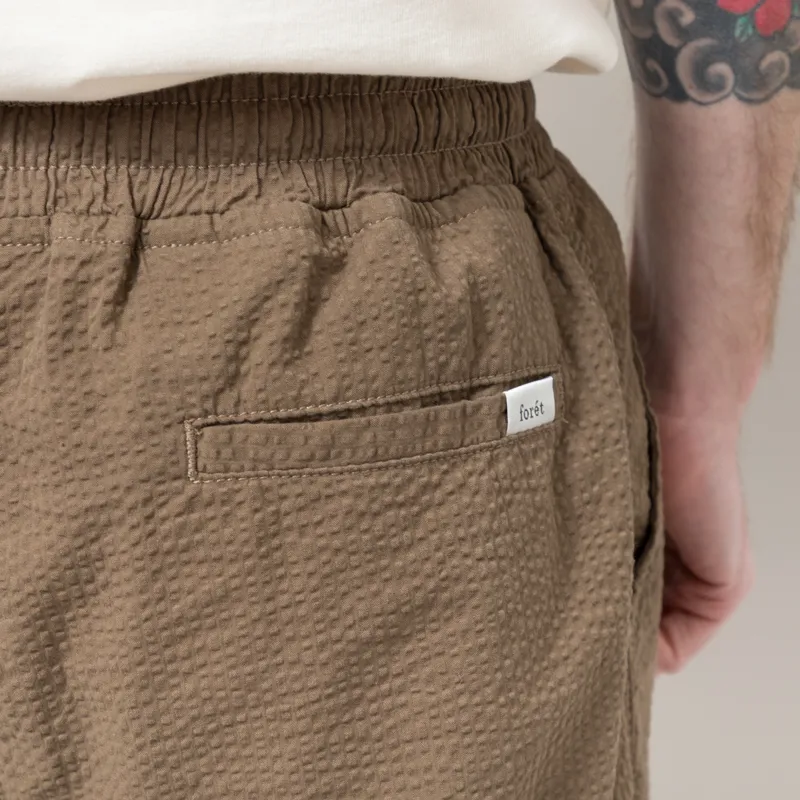 Foret Hush Seersucker Shorts Stone-4
