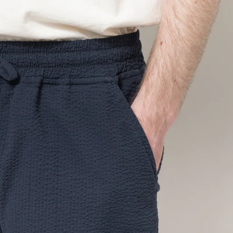 Foret Hush Seersucker Shorts Navy-6