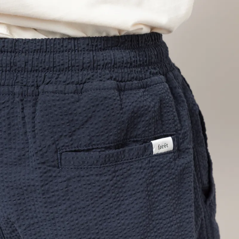 Foret Hush Seersucker Shorts Navy-4