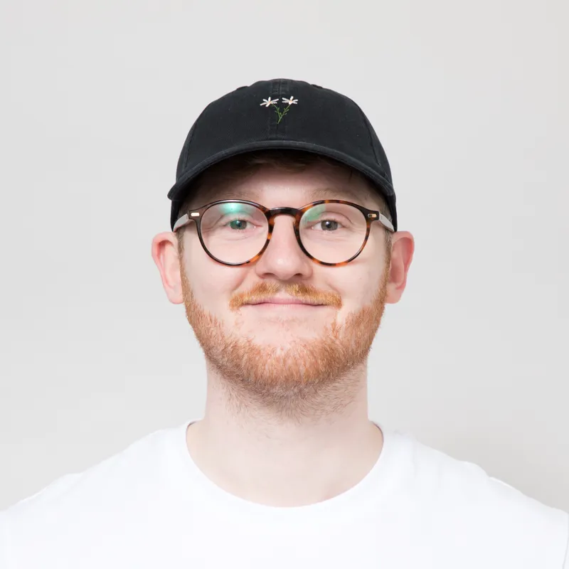 Foret Posy Washed Cap Black-1