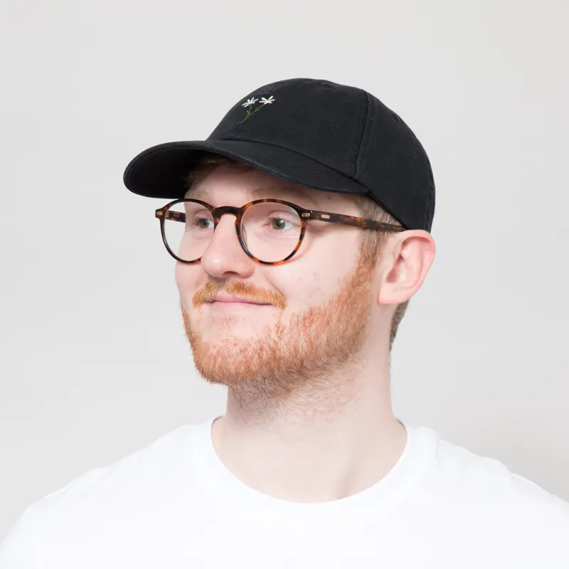 Foret Posy Washed Cap Black