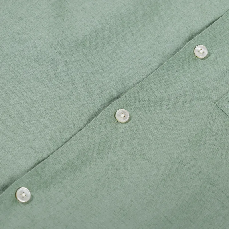 Foret Salt Cotton Linen Shirt Oxide Green-6