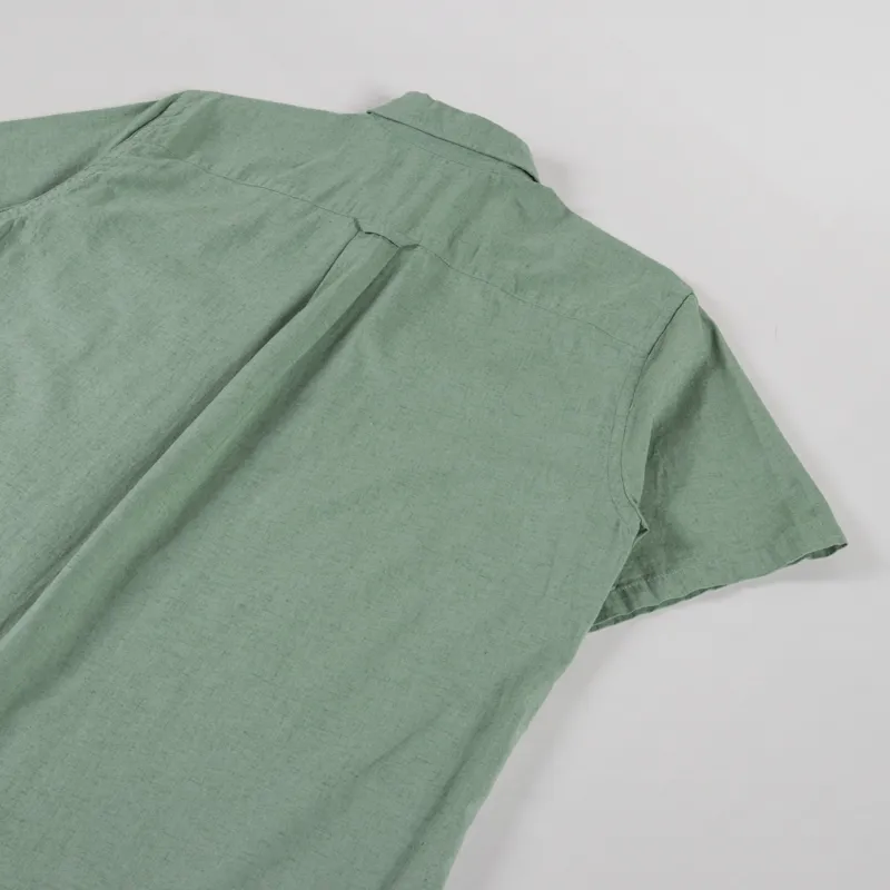 Foret Salt Cotton Linen Shirt Oxide Green-3