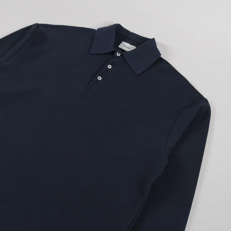 Foret Herb Textured Polo Navy-2