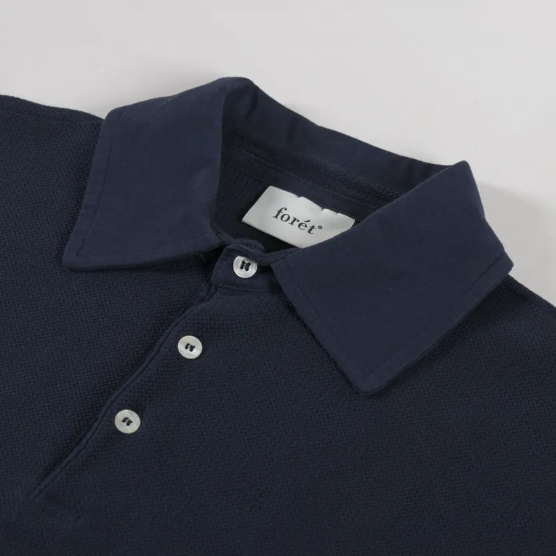 Foret Herb Textured Polo Navy-4