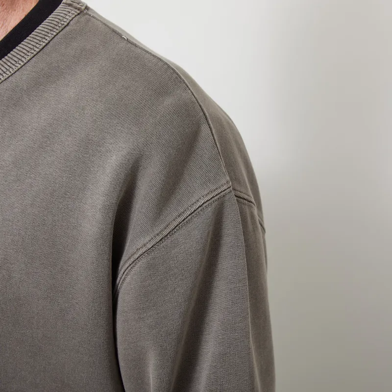 Foret Noon Pigment Dyed Sweatshirt Wood-4