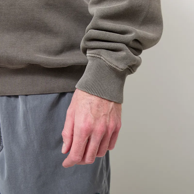 Foret Noon Pigment Dyed Sweatshirt Wood-6