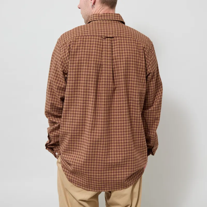 Foret Ridge Regular Fit Flannel Shirt Rust Check-2