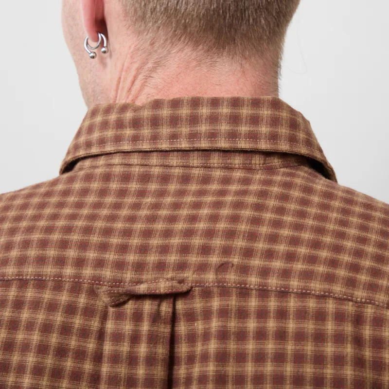 Foret Ridge Regular Fit Flannel Shirt Rust Check-4
