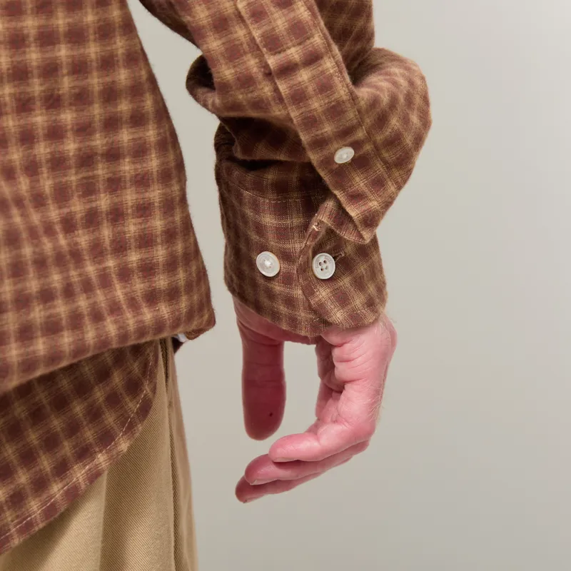 Foret Ridge Regular Fit Flannel Shirt Rust Check-9