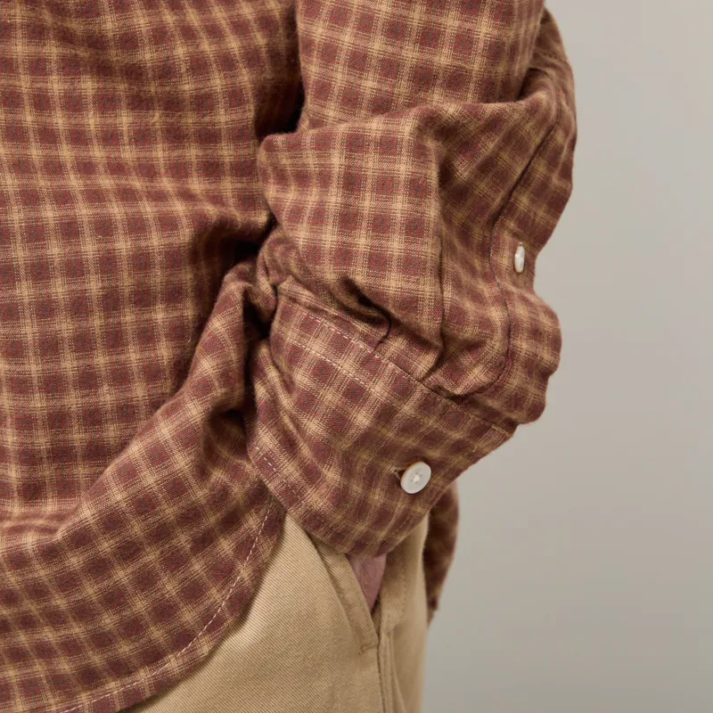 Foret Ridge Regular Fit Flannel Shirt Rust Check-8