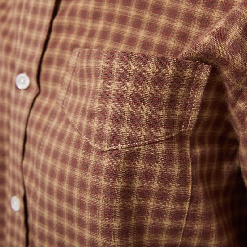 Foret Ridge Regular Fit Flannel Shirt Rust Check-7