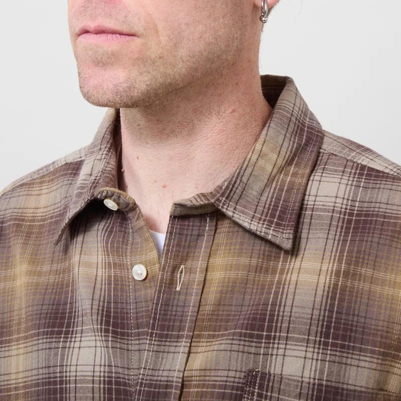 Foret Ridge Regular Fit Flannel Shirt Wood Check-3