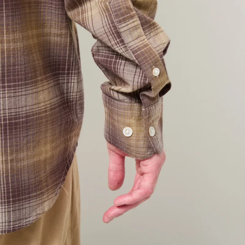 Foret Ridge Regular Fit Flannel Shirt Wood Check-8
