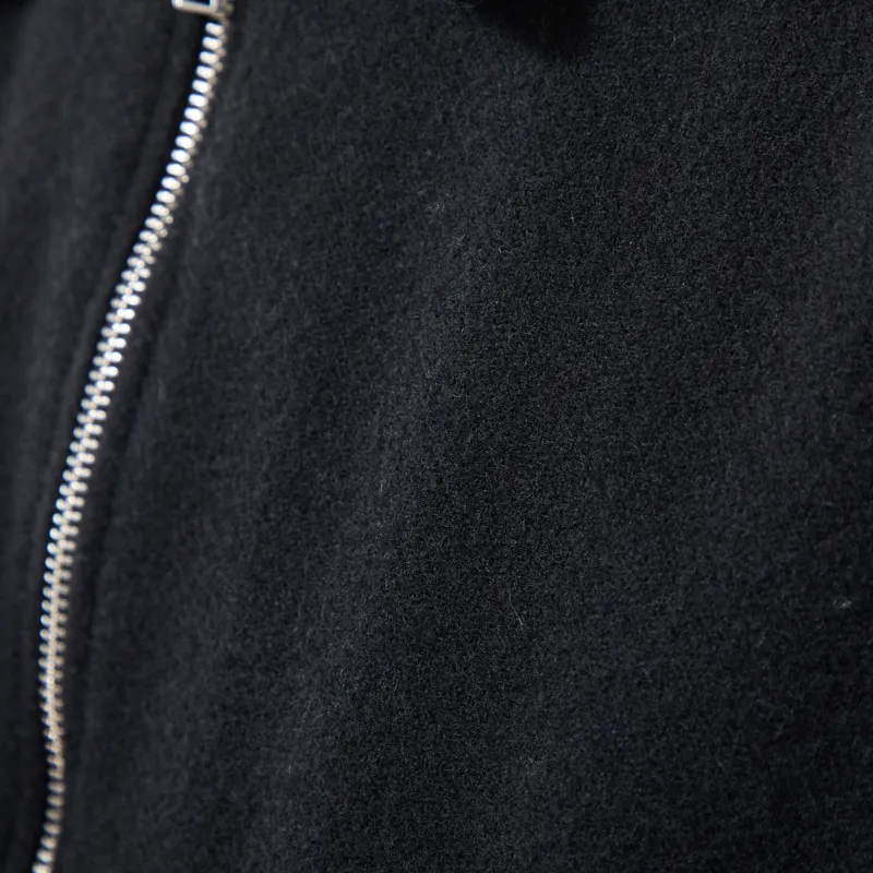 Foret Raven Wool Zip Overshirt Black-5